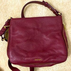 Fossil crossbody bag wine color